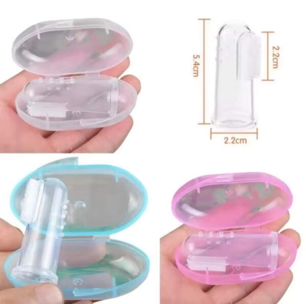 Baby Finger Toothbrush with Box Children Teeth Clear Massage Soft Silicone Infant Rubber Cleaning Brush Baby Dental Care - Image 5