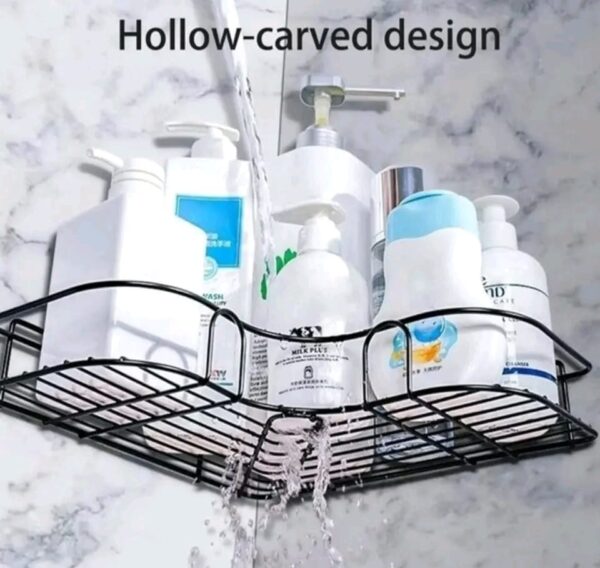 Bathroom Shelf Shower Wall Mount Shampoo Storage Holder With Suction Cup No Drilling Kitchen Storage Bathroom Accessories - Image 4