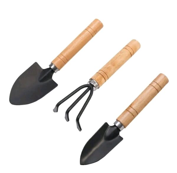 3PC/Set Garden Rake Shovels Wood Handle Metal Head Mini Kids Tool Garden Supplies DIY Garden Flowers Plant Weeding Seeding Tool - Image 6