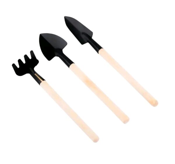 3PC/Set Garden Rake Shovels Wood Handle Metal Head Mini Kids Tool Garden Supplies DIY Garden Flowers Plant Weeding Seeding Tool - Image 7