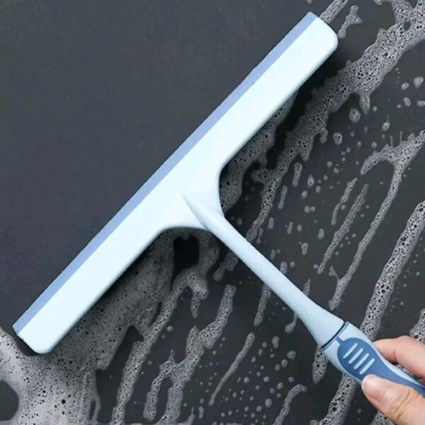 Shower Squeegee Glass Scraper Window Clean 25cm Wide Surface Scraper Rust-Resistant Long Handle Glass Wiper for Bathroom Kitchen