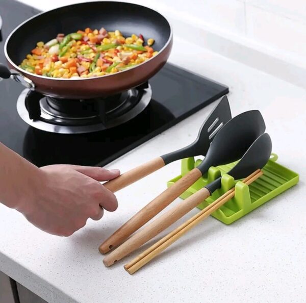 Kitchen Simple Spoon Rest Fork Shelf Spoon Holder Storage Organizer Utensil Rest for Cooking Tools Household Accessories - Image 5