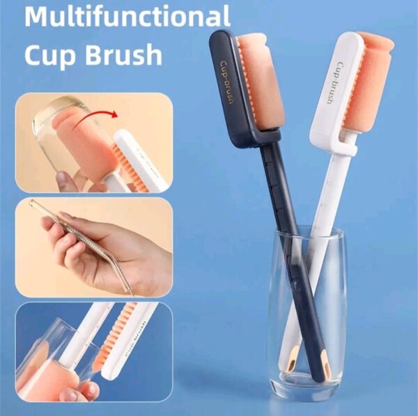 Three-In-One CupsBrush Detachable Sponge Cleaning Brush Baby Bottle Nipple Brush - Image 2