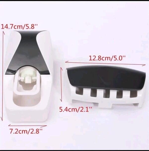 Automatic Toothpaste Dispenser 5pcs Toothbrush Holder Squeezer Bathroom Shelves Bath Accessories Tooth Brush Holder Wall Mount - Image 4