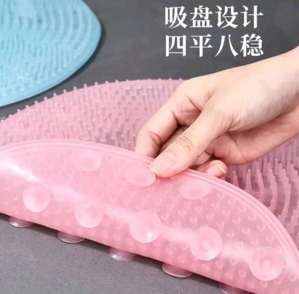 Lazy Bath Shower Back Brush Massage Pad 1PCs Soft Silicone Suction Cup Bathroom Remover Skid Cleaning Foot Brush Pad Bath Mat - Image 5