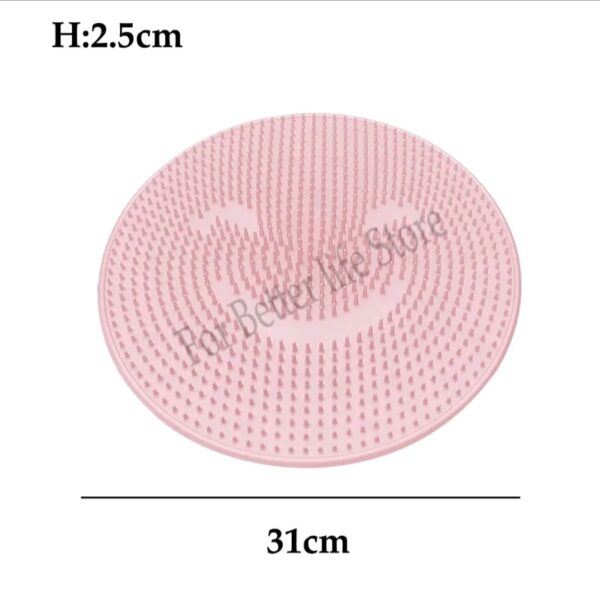 Lazy Bath Shower Back Brush Massage Pad 1PCs Soft Silicone Suction Cup Bathroom Remover Skid Cleaning Foot Brush Pad Bath Mat - Image 2