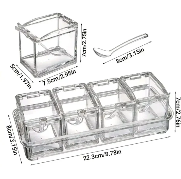 Clear Seasoning Box Set (4pcs) - Image 2