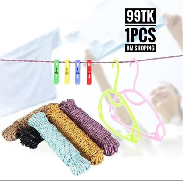 Lengthened non-slip Meters clothesline outdoor clothesline thickened windproof drying Nylon-1PCS