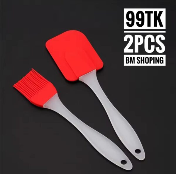 Silicone Brush and Spatula for Cake Brushes BBQ Baking Barbecue Kitchen Tool Set