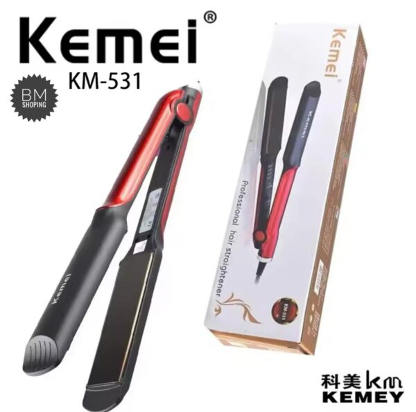 Kemei KM 531 Professional Hair Straightener Wet Dry Ceramic Coating Electric Hair Straightener