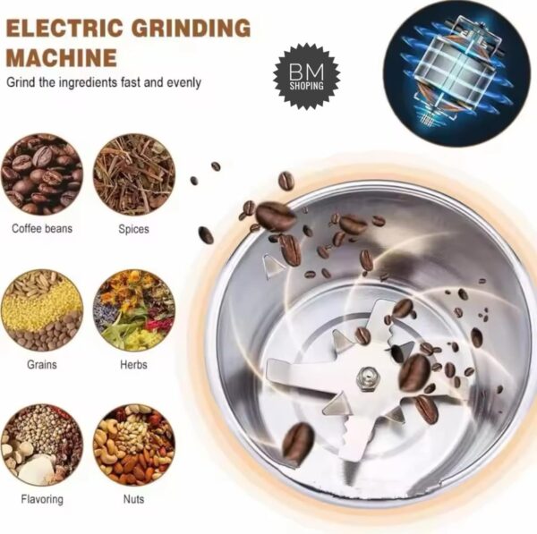 Mini High Power Electric Coffee / Spice Grinder Machine - 500ml - Image 5