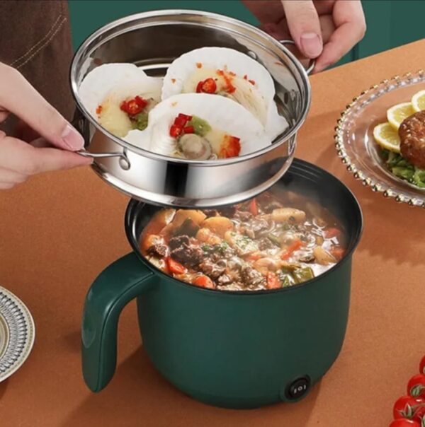 Electric Cooking Pot Multifunctional Nonstick Household Cooking Pot 1-2 Person Single/Double Layer Hot Pot Electric Rice Cooker Machine